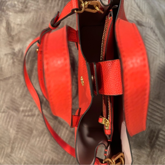 Tory Burch Red Leather Tote Bag - Picture 6 of 6